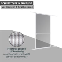 Windhager Expert klizna mreža za vrata, aluminijski okvir, 120x240 cm, bijela 5