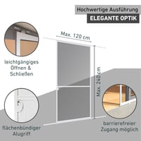 Windhager Expert klizna mreža za vrata, aluminijski okvir, 120x240 cm, bijela 4