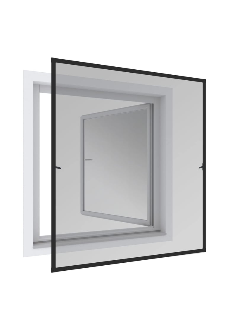 Sieťka na okno Windhager Expert – Hliníkový napínací rám, 140x150 cm, antracitová