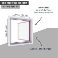 Sieťka na okno Windhager Expert – Hliníkový napínací rám, 140x150 cm, antracitová 4
