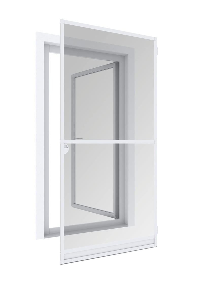 Dverová sieť proti hmyzu Windhager Expert – napínací rám, hliníkový rám, 120x240 cm, biela
