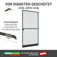 Dverová sieť proti hmyzu Windhager Expert – napínací rám, hliníkový rám, 120x240 cm, biela 7
