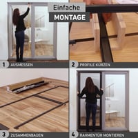 Dverová sieť proti hmyzu Windhager Expert – napínací rám, hliníkový rám, 120x240 cm, biela 6
