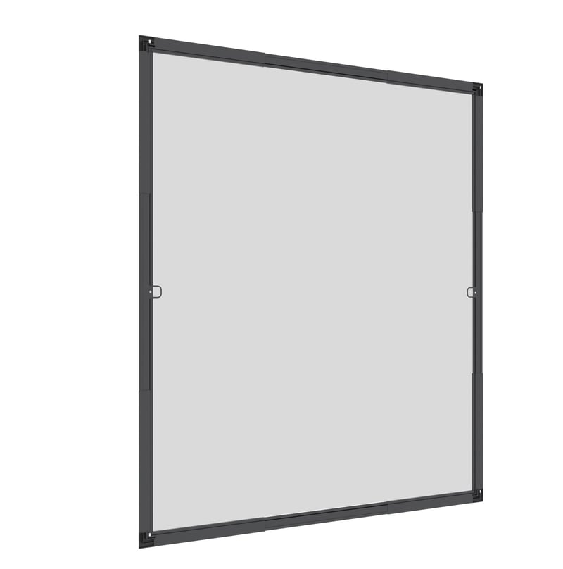 Windhager Flexi Fit Szúnyogháló Ablak Teleszkópos Keret Fűrészelés Nélkül 100x120 cm Antracit