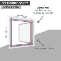 Windhager Flexi FIT sieťka proti hmyzu na okno 100x120 cm biela, teleskopický rám bez použitia náradia 03629 4