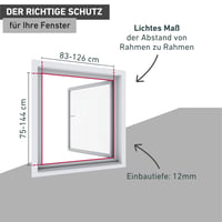Windhager Flexi Fit sieťka proti hmyzu na okno s flexibilným rámom 130x150 cm antracitová, teleskopická sieťka pre domácich majstrov bez vŕtania 4