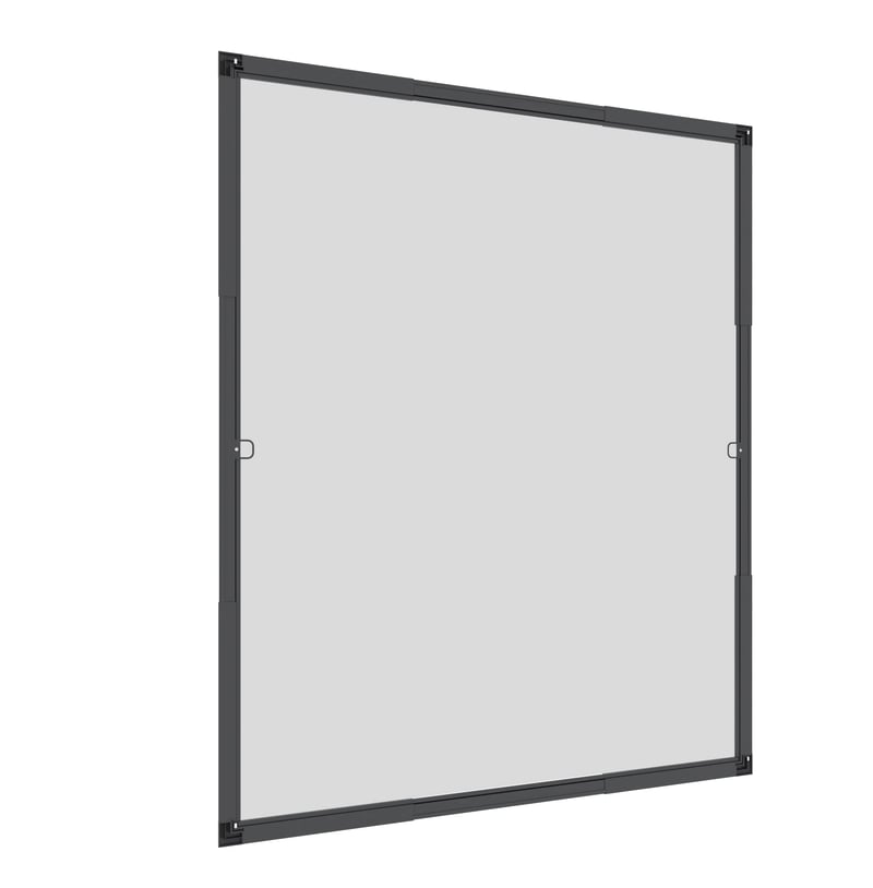 Windhager Flexi Fit sieťka proti hmyzu na okno s flexibilným rámom 130x150 cm antracitová, teleskopická sieťka pre domácich majstrov bez vŕtania