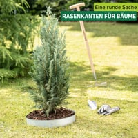 Súprava drevených obrubníkov Windhager, variabilná, záhonová obruba, okraj na kosenie, 3 nastaviteľné veľkosti: Ø 35/53/70 cm, 07459, pozinkované 2