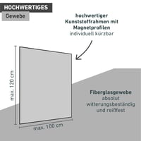 Magnetická sieťka na okná Windhager 100 x 120 cm biela 3