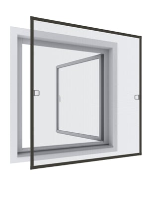 Windhager Rhino zaštitna mreža za prozore s aluminijskim okvirom, antracit, 100 x 120 cm
