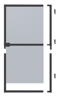 Dverová sieť proti hmyzu Windhager Rhino, hliníkový rám – antracitová – 100x210 cm 6