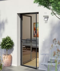 Dverová sieť proti hmyzu Windhager Rhino, hliníkový rám – antracitová – 100x210 cm 3