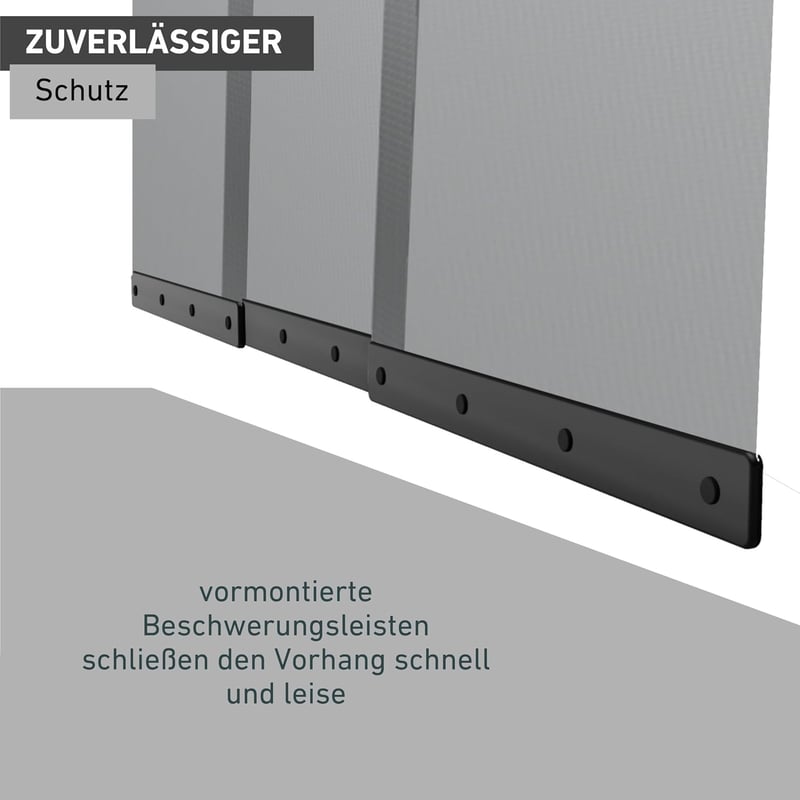 Windhager Rovarháló Függöny Plus 95x220 cm Antracit Rövidíthető Üvegszál Lamellás - 95 x 220 cm