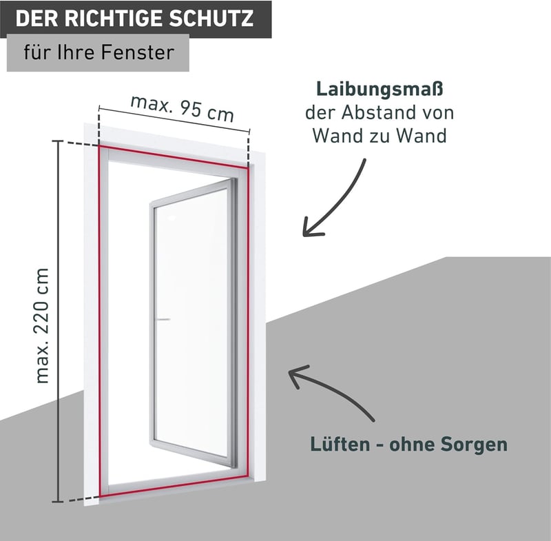 Windhager Rovarháló Függöny Plus 95x220 cm Antracit Rövidíthető Üvegszál Lamellás - 95 x 220 cm