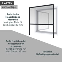 Windhager rolo komarnik za prozor Plus, s aluminijskim okvirom, mogućnost rezanja po mjeri, mrežica protiv insekata, 100 x 160 cm, antracit 6