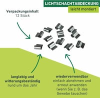 Windhager rozsdamentes rögzítőklammerek pincefenestrahöz 12db - 1x1.5x1.7 cm 4