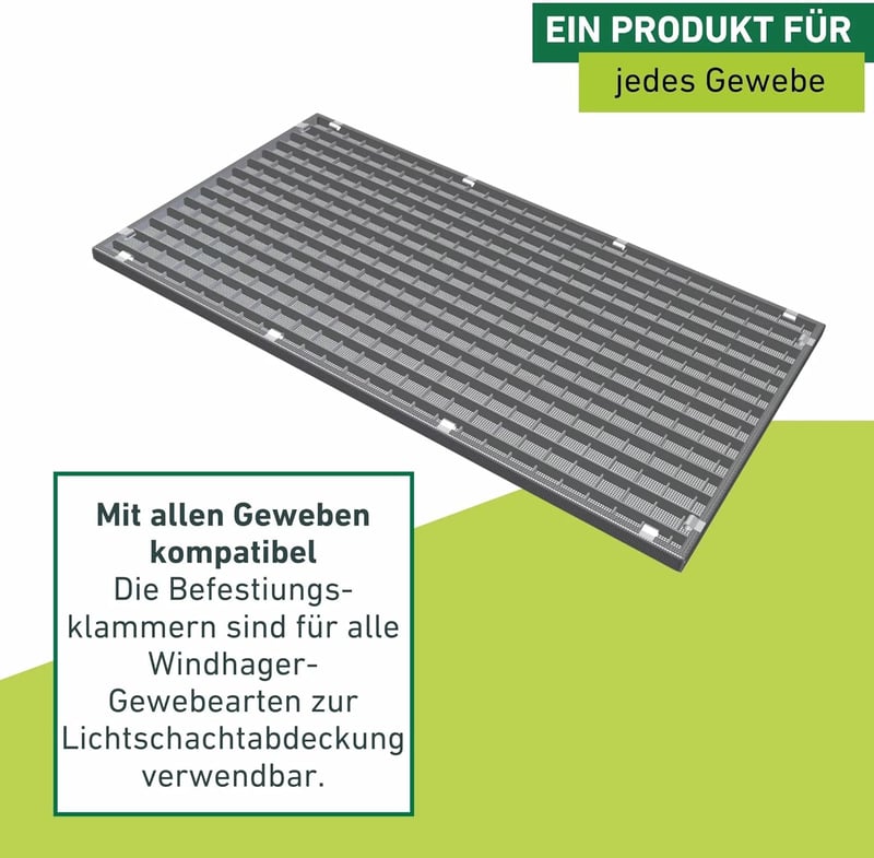 Windhager rozsdamentes rögzítőklammerek pincefenestrahöz 12db - 1x1.5x1.7 cm