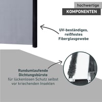 Hliníkový rám na sieťku proti hmyzu na okno Windhager, biely, sklolaminátová sieťka, montáž bez vŕtania, nastaviteľný rám, sieťka proti hmyzu, 100 x 120 cm 6