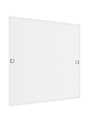 Sieťka proti hmyzu na okno s rámom Windhager Plus, 100x120 cm, biela, hliník, možnosť individuálneho skrátenia, montáž bez vŕtania