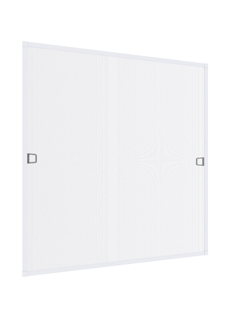 Plasă de țânțari pentru fereastră cu ramă Windhager Plus, 100x120 cm, alb, aluminiu, ajustabilă individual, montaj fără găurire