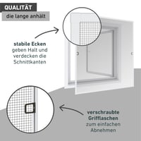 Plasă de țânțari pentru fereastră cu ramă Windhager Plus, 100x120 cm, alb, aluminiu, ajustabilă individual, montaj fără găurire 6