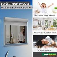 Plasă de țânțari pentru fereastră cu ramă Windhager Plus, 100x120 cm, alb, aluminiu, ajustabilă individual, montaj fără găurire 2