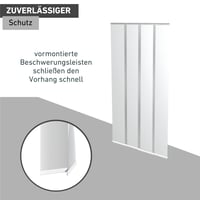 Windhager mreža za komarce u obliku zavjese za vrata 100x220 cm bijela, mreža protiv insekata za balkon i terasu bez bušenja, mogućnost individualnog skraćivanja, 04316 5