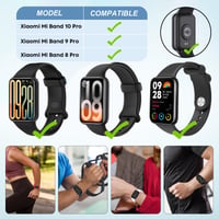 WindRen 6 ks silikónových remienkov pre Xiaomi Redmi Watch 6/5/4, Smart Band 10 Pro/9 Pro/8 Pro, farebné náhradné športové remienky 5