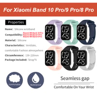 WindRen 6 ks silikónových remienkov pre Xiaomi Redmi Watch 6/5/4, Smart Band 10 Pro/9 Pro/8 Pro, farebné náhradné športové remienky 6