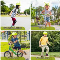 Detská cyklistická prilba WINGBABE pre chlapcov a dievčatá, veľkosť XS 43-51 cm, zelená, prilba na bicykel, kolobežku a skateboard pre malé deti 6