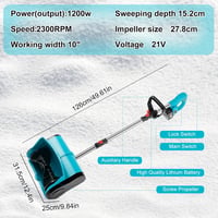 WingFly Akkumulátoros Hómaró 800W Makita Kompatibilis 28cm Szélességgel 8