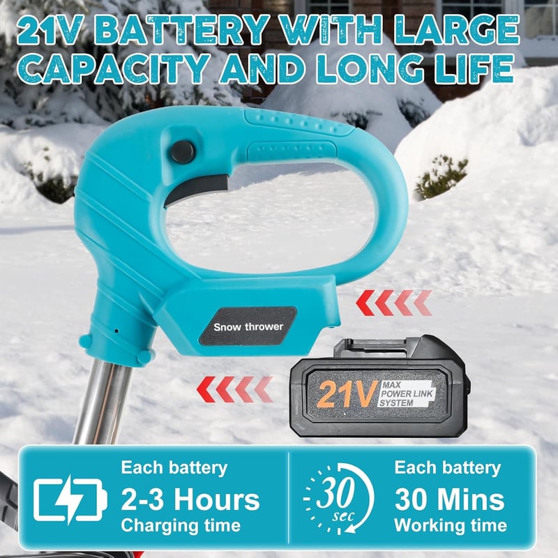 WingFly Akkumulátoros Hómaró 800W Makita Kompatibilis 28cm Szélességgel