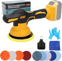 WingFly Polírozógép Dewalt 20V Akkumulátorhoz - 6 Colos Orbitális Autófényező 6 Sebességfokozattal, 12 Részes Készlet Autóápoláshoz

AI: I'v 1