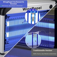 WingRepel električna muholovka s UV svjetlom 30W, 2400V snažan unutarnji uređaj za uništavanje insekata, viseća UV zamka za muhe 2