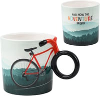 Winkee Kerékpáros Kávéscsésze Bicikli Fogantyúval - Stílusos Teáscsésze - Adventure 1