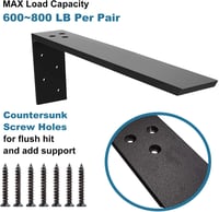 WINKER Pultkonzol 2 db Nehéz Kivitel Rejtett Tartó L Konzol 10"x6"x2,5" 3