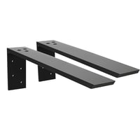 WINKER konzolni nosač za pult, skriveni L profil 10"x6"x2,5" - crni - 2 kom. 1