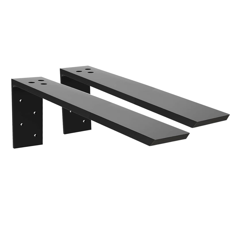 WINKER konzolni nosač za pult, skriveni L profil 10"x6"x2,5" - crni - 2 kom.