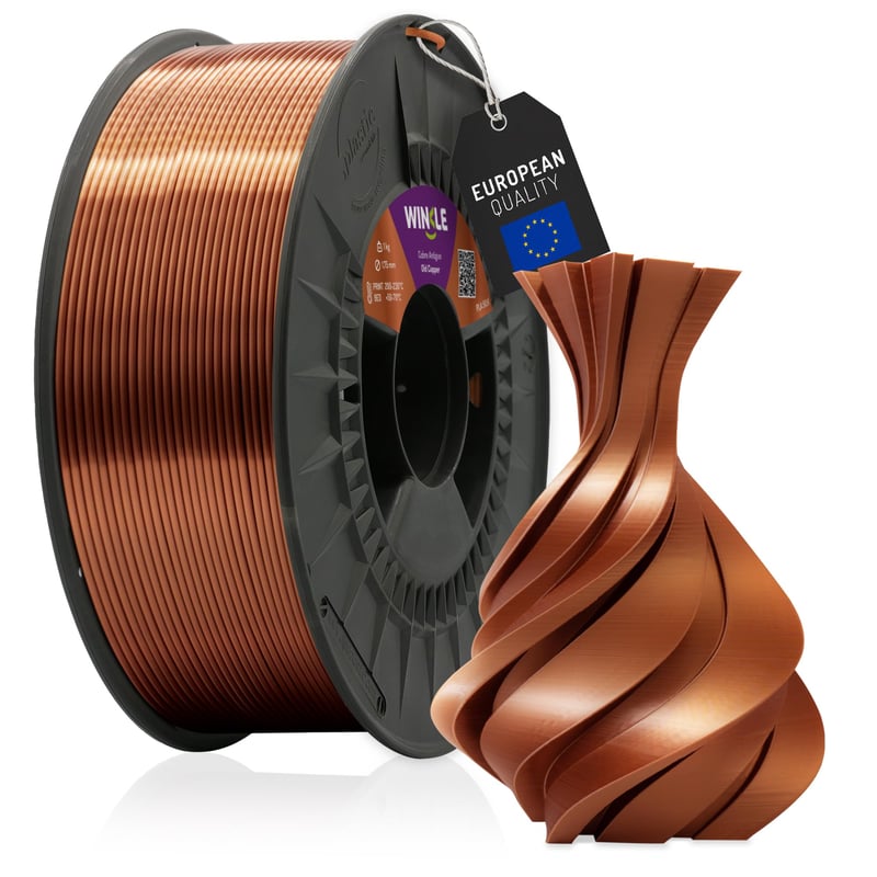 Winkle PLA Silk 3D nyomtatószál 1,75 mm - antik réz - 300 g