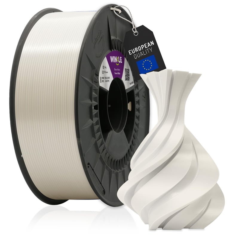 Winkle PLA Silk Filament 1,75 mm Hófehér 3D Nyomtatóhoz, 300 g Tekercs