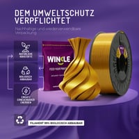 Winkle PLA Silk filament 1,75 mm King Gold, 300 g cievka, filament pre 3D tlačiarne, hodvábny povrch, kompatibilný s FDM, presnosť +/- 0,03 mm 6