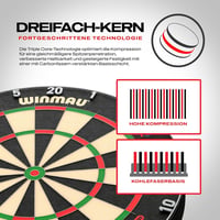 Țintă de darts Winmau Blade 6 Triple Core Carbon - sisal, aprobată PDC 5