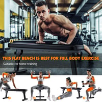 WINNOW Összecsukható Edzőpad Hordfogannyal, Multifunkcionális Fitnesz Pad Otthoni Edzéshez 2