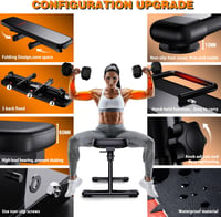 WINNOW Összecsukható Edzőpad Hordfogannyal, Multifunkcionális Fitnesz Pad Otthoni Edzéshez 7