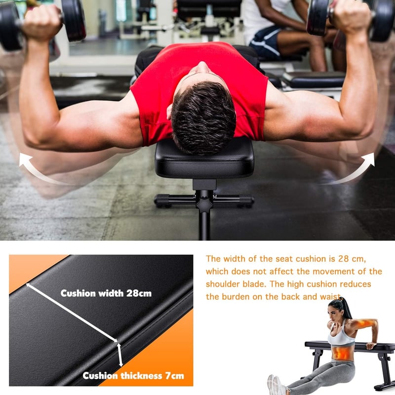 WINNOW Összecsukható Edzőpad Hordfogannyal, Multifunkcionális Fitnesz Pad Otthoni Edzéshez