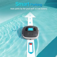WINNY POOL CLEANER Medenceporszívó robot akkumulátoros vezeték nélküli, sötét szürke, lapos fenekű felálló medencékig 80 m2, 100 perc 5