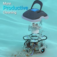 WINNY POOL CLEANER Medenceporszívó robot akkumulátoros vezeték nélküli, sötét szürke, lapos fenekű felálló medencékig 80 m2, 100 perc 2