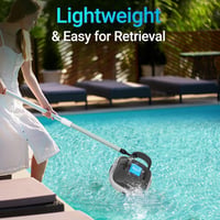 WINNY POOL CLEANER Medenceporszívó robot akkumulátoros vezeték nélküli, sötét szürke, lapos fenekű felálló medencékig 80 m2, 100 perc 7