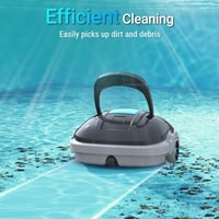 WINNY POOL CLEANER Medenceporszívó robot akkumulátoros vezeték nélküli, sötét szürke, lapos fenekű felálló medencékig 80 m2, 100 perc 3