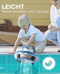 WINNY POOL CLEANER Winny 200 Medence Robot, Vezeték Nélküli Porszívó 75 Perc Üzemidő 7
